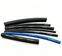 Selang Hidrolik KEYFOSS SAE100 R17 1/2" Satu/Dua Kawat Baja Berlapis Tahan Minyak Hitam Tebal Dinding 3.35mm