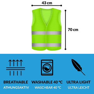 CITICITY High Visibility Vest Reflective Safety Vests 360 Degrees Reflective for Safety <b>and</b> Emergencies Warnwesten - Product Image 3