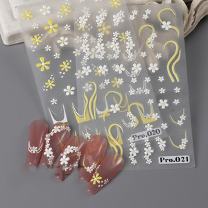 Calcomanías y Adhesivos para <span class=keywords><strong>Uñas</strong></span> Acrílicas con Diseño <span class=keywords><strong>de</strong></span> Flores en <span class=keywords><strong>Relieve</strong></span> 3D/5D Personalizados - Product Image 2