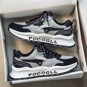 Chaussures décontractées pour hommes, rehaussantes, rétro, à lacets, respirantes, anti-odeur, en maille, tendance mode, confortables et souples, toutes saisons - Product Image 4