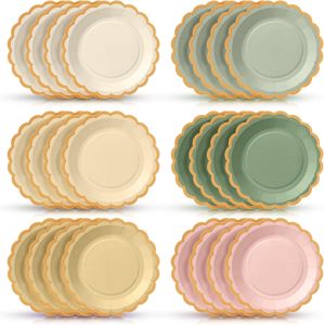 Elegantes Platos Desechables de Plástico PP de Grado Alimenticio con Borde de Encaje para Fiestas, Eventos de Catering, Restaurantes y Venta al por Mayor - Product Image 1