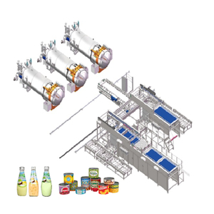 Máquina automática de retorta enlatada, máquina de enlatado de vidrio para alimentos a la venta