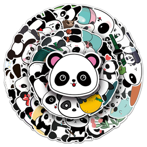 Autocollants HOYO Panda, 50 pièces/ensemble, Forêt de bambous, ours géant mignon, <span class=keywords><strong>ourson</strong></span> joueur, noir et blanc, pelucheux, adorable, autocollants de nature - Product Image 5