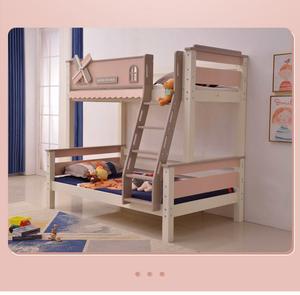 Cama litera multifuncional rosa con diseño <span class=keywords><strong>de</strong></span> molino <span class=keywords><strong>de</strong></span> viento <span class=keywords><strong>para</strong></span> niñas, cama alta y baja <span class=keywords><strong>para</strong></span> niños, muebles que ahorran espacio <span class=keywords><strong>para</strong></span> apartamentos pequeños - Product Image 4