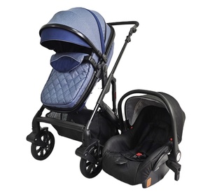 <span class=keywords><strong>Poussette</strong></span> bébé 3-en-1 avec nacelle et siège auto certifiée EN1888-2, fonctionnant sur batterie, cadre en acier inoxydable, roues en TPR, capacité de charge de 20 kg - Product Image 1