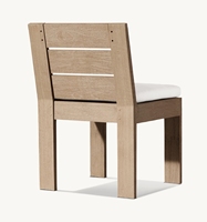 Chaise d'extérieur de luxe moderne MARBELLA, mobilier de salle à manger en bois massif, chaise de jardin en teck sans accoudoirs, résistante aux intempéries
