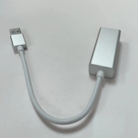 Vente directe d'usine, adaptateur Ethernet filaire externe pour ordinateur portable en alliage d'aluminium, version USB 2.0 10/100 Mbps, en stock