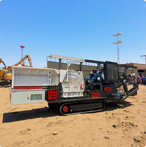 Station de concassage à mâchoires mobile sur chenilles, déchets de construction, pierre, exploitation minière, concasseur mobile sur pneus - Product Image 5