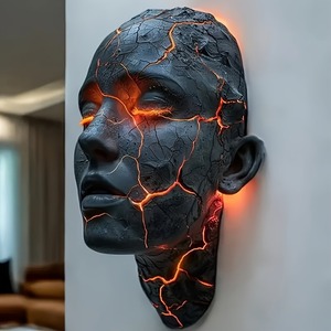 Lampe Murale LED Illusion 3D 'Âme Brisée' pour Halloween, Lampe Murale 'Âme' en Résine, Décoration d'Intérieur, Veilleuse - Product Image 1