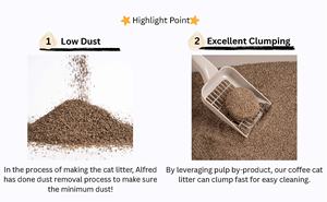 [ETICAT] Arena para Gatos Ecológica de Posos de Café, 1 Tonelada, Control Natural del Olor, Aglutinación Superior y Bajo Contenido de Polvo - Product Image 5