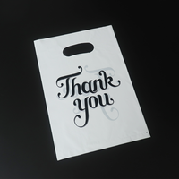 Sacs de courses à pois sur toute la surface, grands sacs en plastique pour bijouterie, emballage cadeau, vente chaude, impression noire, sac d'épicerie personnalisé en HDPE