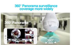 Drahtlose Lampen kamera 360-Grad-Panorama Netzwerk monitor 1080HD WLAN-Kamera Weißlicht Infrarot licht Nachtsicht lampe Kamera - Product Image 5