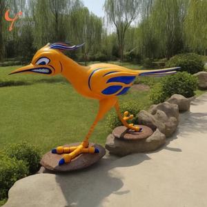 ประติมากรรมเรซิ่นรูปปั้นสัตว์ขนาดใหญ่รูปปั้นไก่โกรธแบบสั่งทำ - Product Image 4