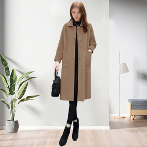 Ventes directes, manteau pour femme à manches longues, couleur unie, hiver, mode - Product Image 4