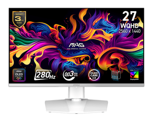 จอ MSI MAG 272QPW QD-OLED X28 สีขาว ขนาด 27 นิ้ว 2K 280Hz OLED 0.03ms(GTG) จอเกมมิ่งอีสปอร์ต รุ่น CN - Product Image 1