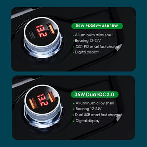 Chargeur de voiture 54W USB Type C PD36W Charge rapide du téléphone Charge rapide pour iPhone 16 15 Huawei Xiaomi Samsung iPad Ordinateur portable Tablette - Product Image 6