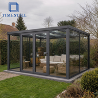 Véranda en verre personnalisée pour balcon, avec structure en aluminium, étanche, isolée, en verre trempé, pour terrasse domestique