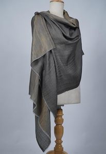 Women Reversible Zari Stole Soft Dual Tone Designer <b>Shawl</b> <b>Wrap</b> Premium Quality Elegant Fashion Stole for Party Wear <b>and</b> Casual - Product Image 2