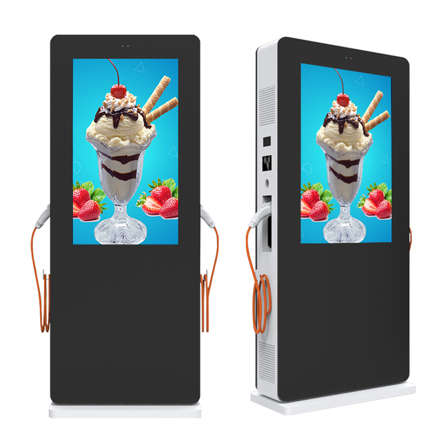 Public Advertising Outdoor Digital Signage Display EV Vehicle Charging Kiosk Used for Gas Station Parking Lot