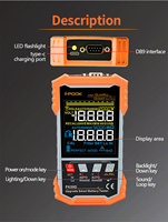 Probador de Baterías I-POOK de Alta Calidad y Buen Precio, Fabricación OEM y ODM, Color Negro+Naranja, Potencia de 150mW, I-POOK PK59A/B/C/D