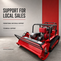 Mesin Pemotong Rumput Diesel CE EPA4 24V 12/15HP dengan Remote Control dan Sistem Crawler untuk Dealer Peralatan Rumput