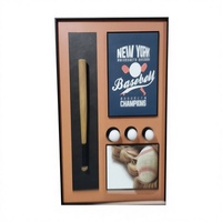 Décoration murale 3D sur le thème du baseball, tableau encadré avec objets physiques, décoration murale sportive pour club et maison