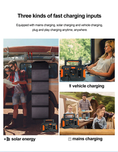 สถานีไฟฟ้าพกพาสำหรับชาร์จไฟกลางแจ้ง  แหล่งจ่ายพลังงานสำรอง 220V 300W  แบตเตอรี่สำรองพลังงานฉุกเฉิน พลังงานแสงอาทิตย์ - Product Image 5