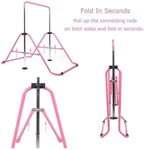 Équipement <span class=keywords><strong>de</strong></span> <span class=keywords><strong>gymnastique</strong></span> pliable, réglable et facile à assembler pour enfants, adapté à l'entraînement en intérieur et en extérieur, barre <span class=keywords><strong>de</strong></span> <span class=keywords><strong>gymnastique</strong></span> - Product Image 2