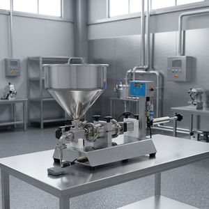 Machine de remplissage semi-automatique pneumatique pour bouteilles en verre/plastique de 30 litres, moteur PLC, 1000 BPH, emballage de boissons - Product Image 3