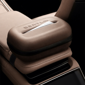 Boîte à mouchoirs de luxe pour voiture en cuir PVC avec sangle de suspension – Rangement pour console centrale, <span class=keywords><strong>accoudoir</strong></span> et dossier de siège – Accessoire intérieur - Product Image 2