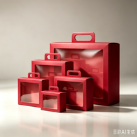 Boîte cadeau de Noël personnalisée pour fruits, rouge bordeaux avec poignée, robuste et durable, avec fenêtre de présentation des fruits – Meilleures ventes