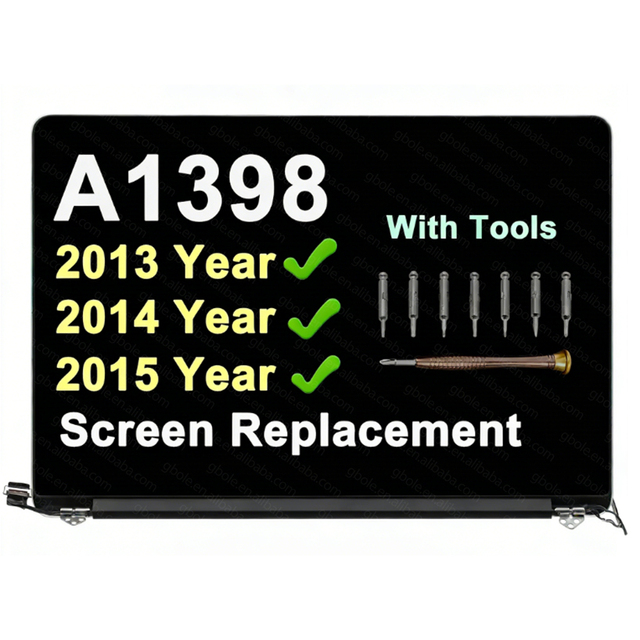 15.4inch for MacBook Pro A1398 Late 2013 Mid 2014 Retina Display LCD Display Screen Assembly 661-8310 Replacement