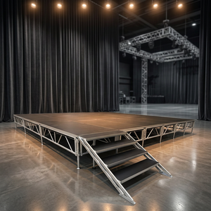 Scène modulaire en aluminium 6mx6m, hauteur réglable, pour mariages et concerts - Product Image 1