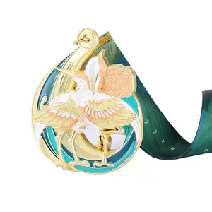Medaglie sportive per la maratona in metallo 3D con Logo personalizzato placcato in oro a basso prezzo per regalo Souvenir