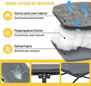 Cama Plegable Portátil Moderna y Cómoda para Acampar, para Adultos, Actividades al Aire Libre, Senderismo, Viajes, Dormitorio, Hospital, Hotel, Sala de Estar - Product Image 3