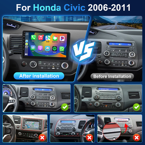 Para Honda Civic 2006-2011 Unidad Principal con Pantalla Táctil IPS de 10.1 Pulgadas 2 Din Estéreo de Coche Android Reproductor de Video con Carplay Inalámbrico - Product Image 2
