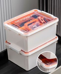 2 Layer Stackable <b>Tool</b> <b>Box</b> Plastic <b>Storage</b> <b>Box</b> Compartment <b>Storage</b> Bins Organizer Desktop Sundries Organizer Heavy Duty - Product Image 4