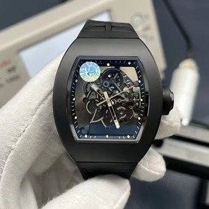 Reloj de Hombre Mecánico Automático con Diseño Nocturno, Estuche con Aspecto de Carbono Totalmente Negro, Esqueleto, Luminoso, Deportivo, a la Moda, Nueva Tendencia - Product Image 2