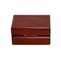 Boîte à bague en bois brillant avec logo personnalisé, emballage de luxe pour demande en mariage, boîte cadeau pour bijoux et diamants