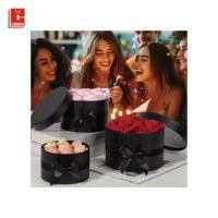 Boîte Cadeau Ronde en Carton Personnalisable avec Logo, Tube Rond Vide pour Chapeaux ou Fleurs, Boîtes en Papier Premium avec Nœud