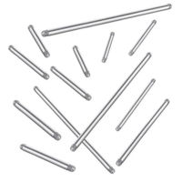Kaishee ASTM F136 Titane 6-42mm Barbell Droit à Filetage Externe, Accessoires de Remplacement pour Piercing Helix, Bijoux 14/16G