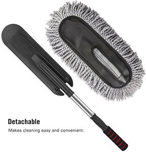 Plumero multiusos para coche, cepillo de microfibra para Exterior e Interior, con mango extensible - Product Image 1