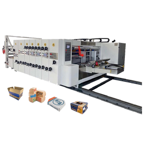 Máquina Automática Flexográfica de Cuatro Colores para Impresión y Ranurado de Cartón con Máquina Apiladora - Product Image 1