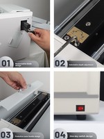 Machine à plier le papier entièrement automatique numérique Bao Yu 350S - Ligne pointillée, ligne antichoc, électrique 220V, 3000 feuilles/heure, format A3, usage professionnel