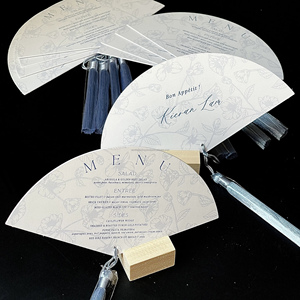 Tùy Chỉnh Cổ Điển Phong Cách Chết Cắt Fan Shape Lời Mời Đám Cưới Thiết Lập Với Rsvp & Thẻ Menu Cá Nhân Đám Cưới Văn Phòng Phẩm Trang Trí - Product Image 6