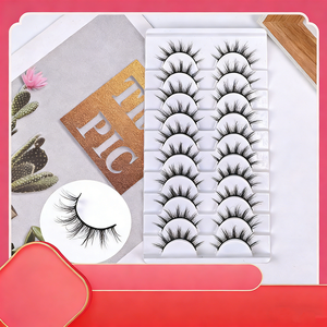 Pestañas Postizas de Fibra Sintética 6D-19, Largas y Rizadas, para Maquillaje de Ojos, Disponibles en Stock - Product Image 1