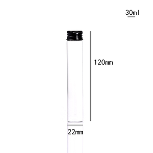ขวดแก้วใสน้ำมันหอมระเหยมีหลายขนาดหลายขวดฝาเกลียวอลูมิเนียมสีดำปลอดภัย - Product Image 6