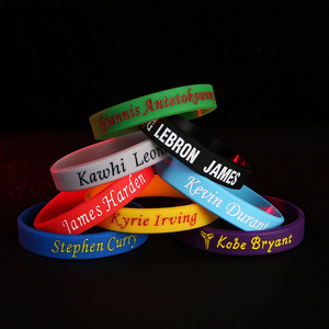 Bracelet en silicone <span class=keywords><strong>NBA</strong></span> Star Kobe <span class=keywords><strong>Irving</strong></span> Durant, bracelet de basket-ball gravé qui brille dans le noir pour les fans, cadeau sportif - Product Image 1