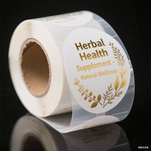 Etiqueta Adhesiva Removible de PVC, Etiqueta Transparente de PET para Sellado, Etiqueta con Logotipo Serigrafiado para Cosméticos, Perfumes y Lápices Labiales - Product Image 3