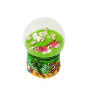 New2018 Beach Style Souvenir Polyresin Su Misura Snow Globe